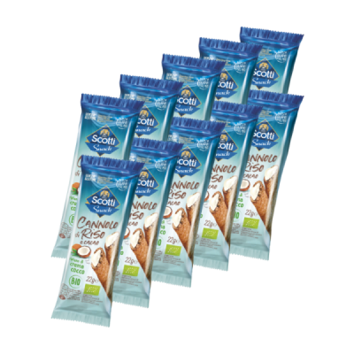 Cannolo di riso cacao e cocco - Multipack 10 pezzi