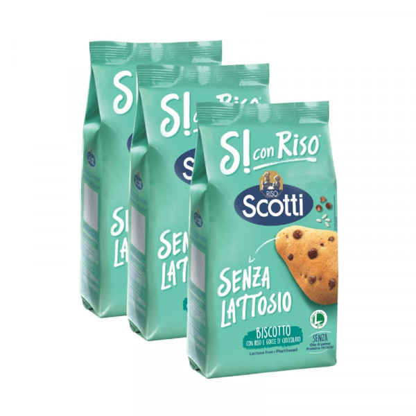 Biscotto con riso e gocce di cioccolato - Multipack 3 Pezzi